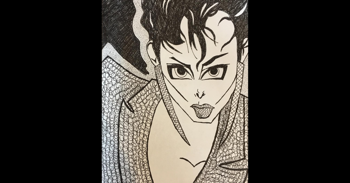 A drawing called ''Lady Tiger'' by Eddie Signaigo