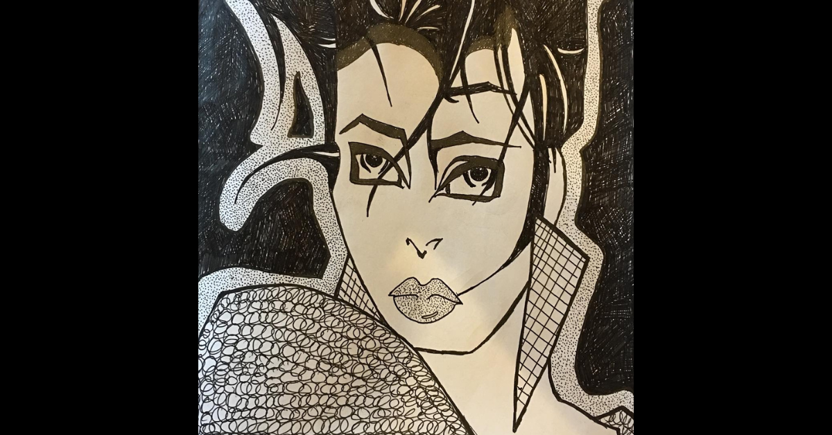 A drawing called ''Fierceness'' by Eddie Signaigo