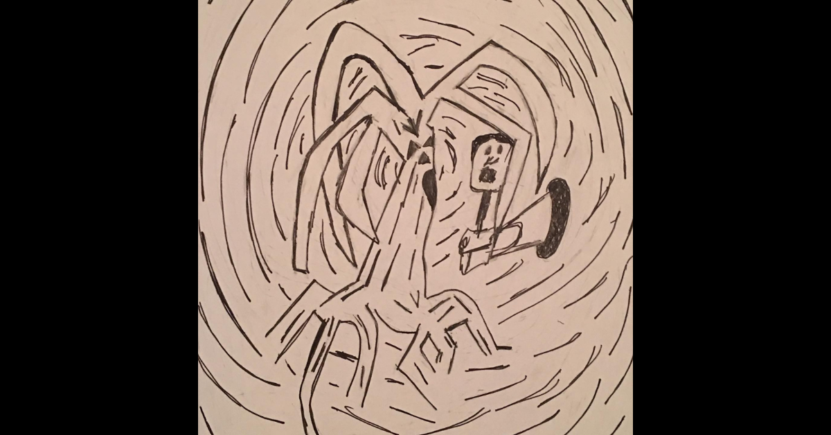 A drawing called ''The Mirror'' by Eddie Signaigo