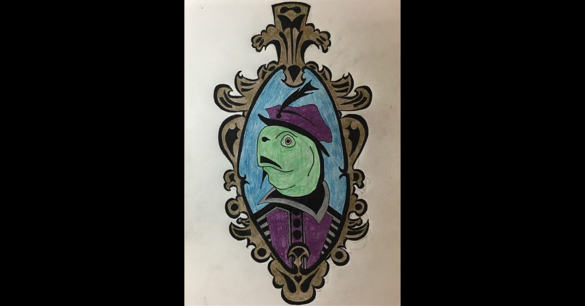 Shakespeare the Turtle Drawing by Eddie Signaigo