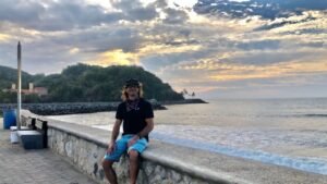 The author, Eddie Signaigo, in Barra de Navidad.