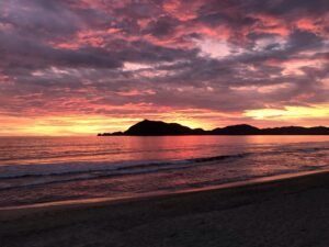 A spectacular sunset at Bahía Santiago, Manzanillo