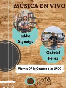 Live Music Flyer Eddie Signaigo and Gabriel Perez
