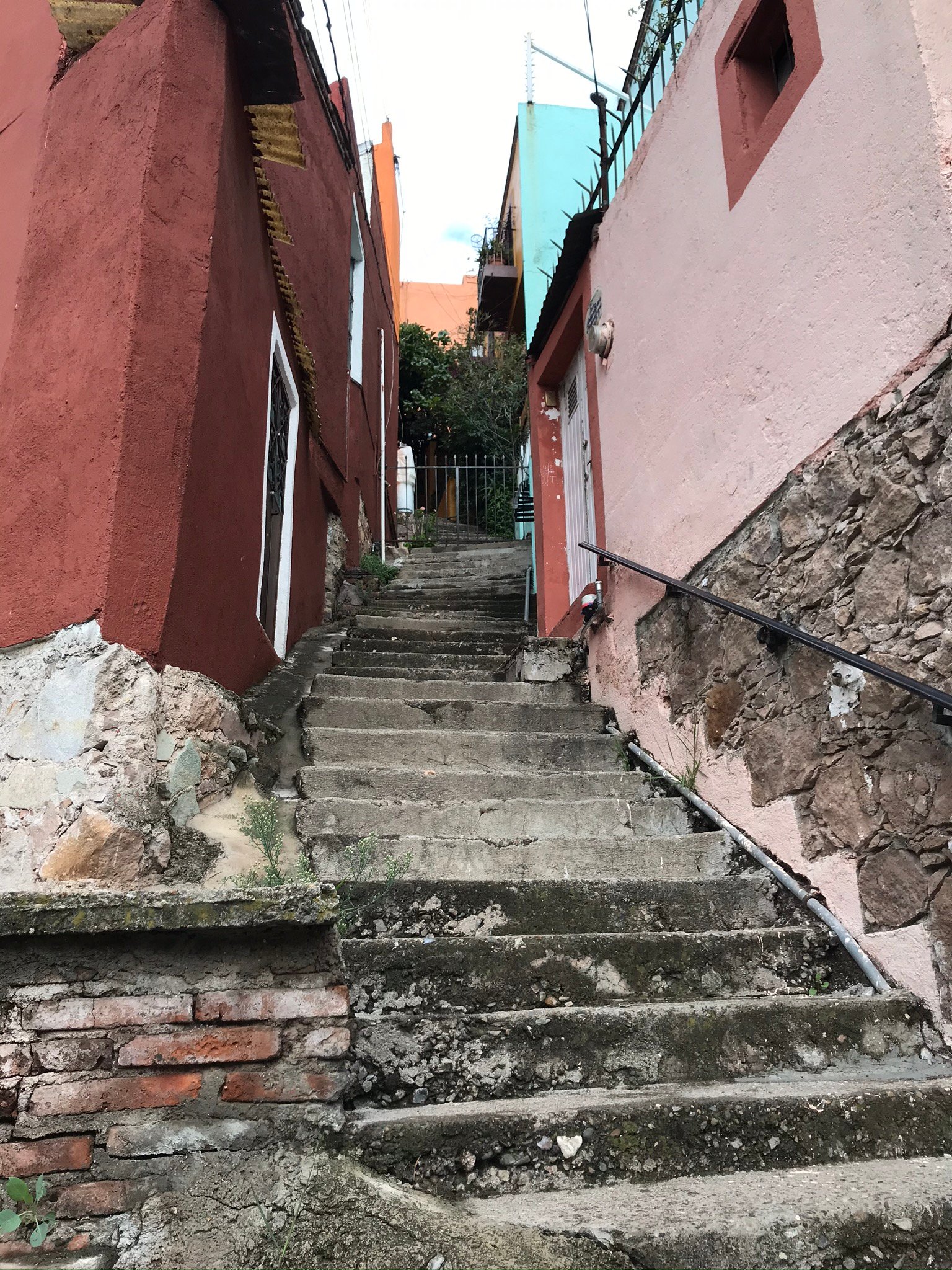 Narrow stairway in Guanajuato