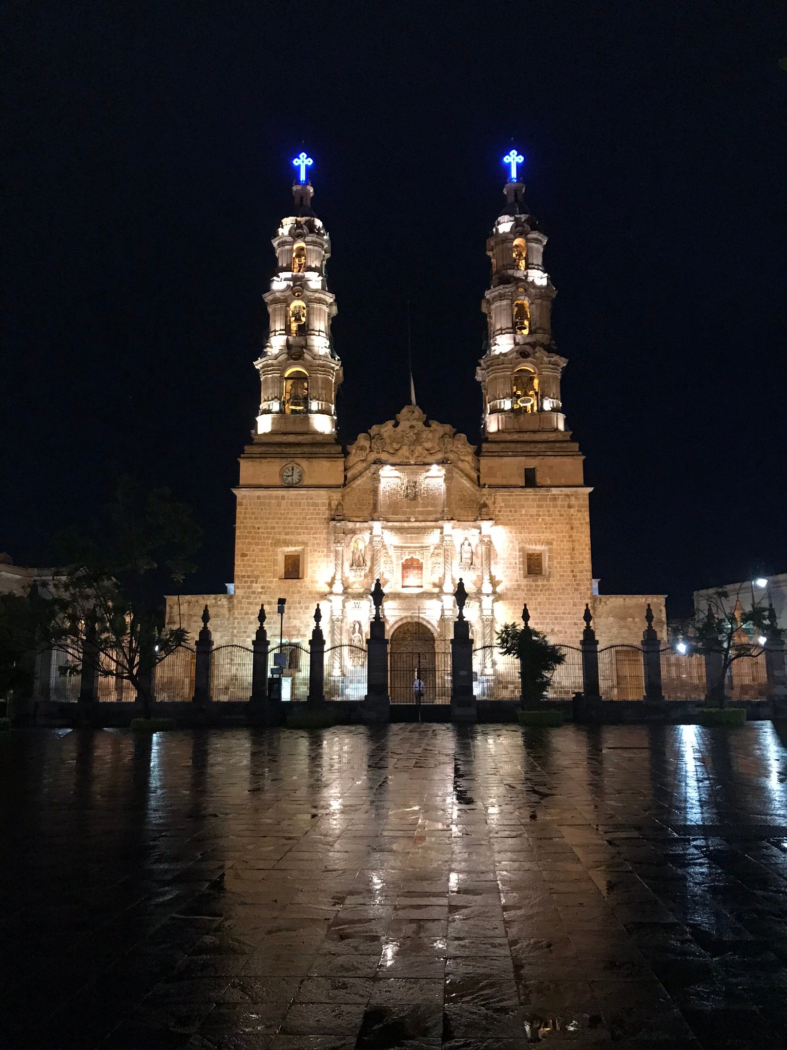 Plaza de la Patria at Night