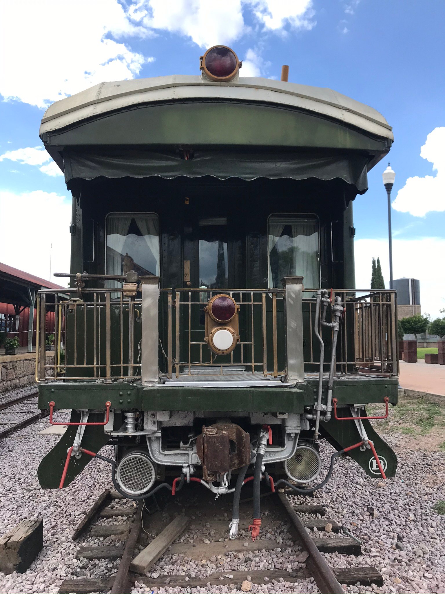 Restored Train Car in Parque Tres Centurias