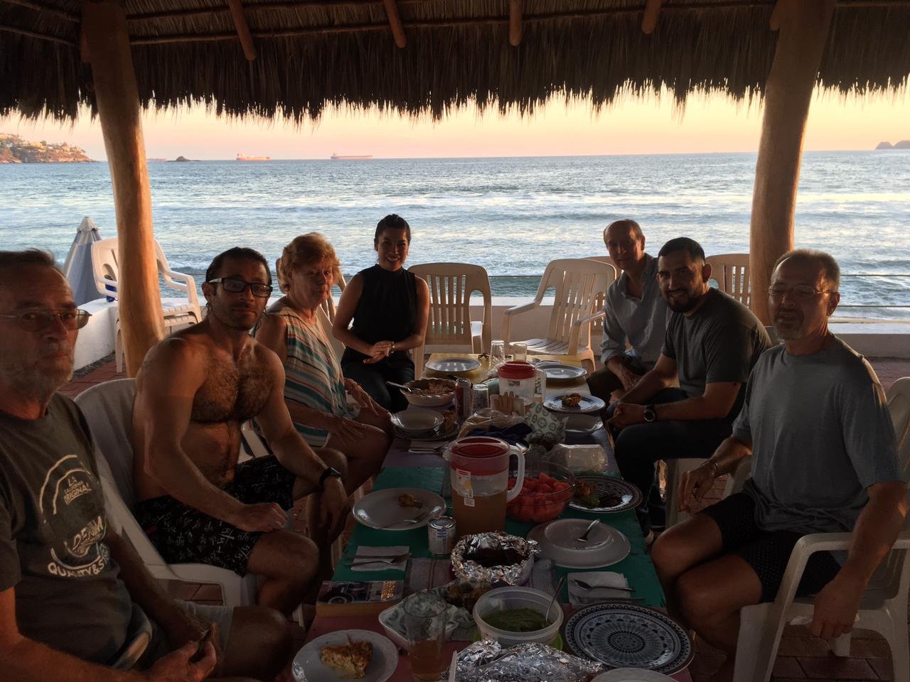 Tuesday Language Group at the beach.