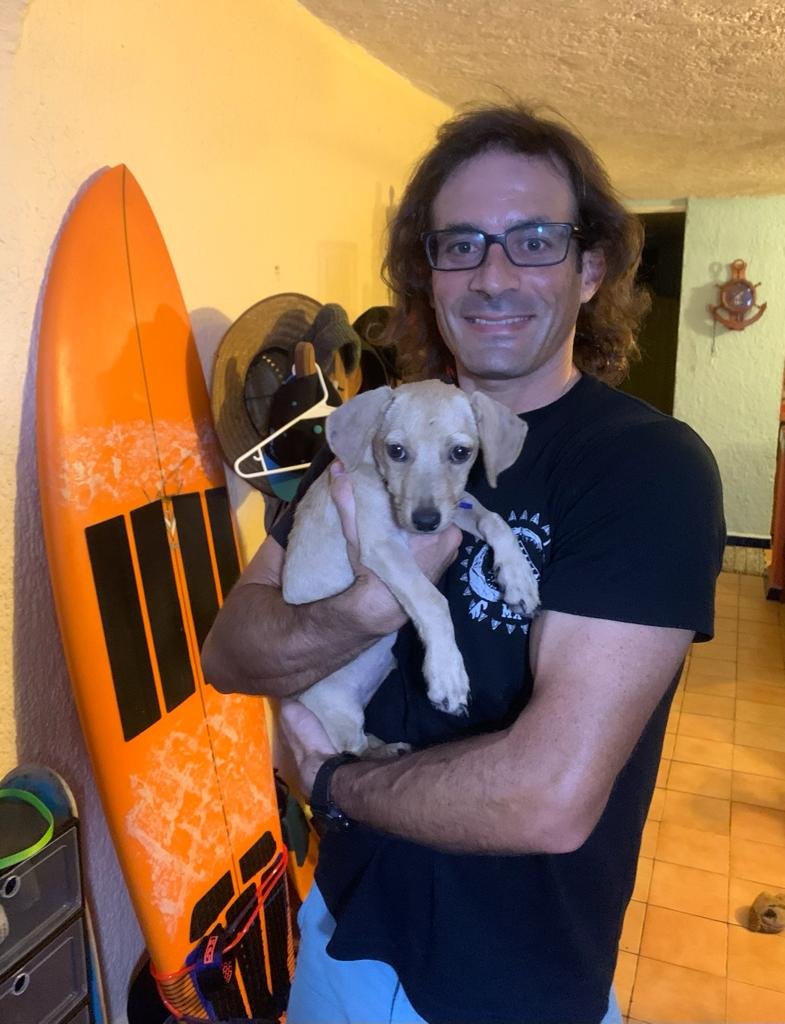 Maya and I right after we got her.