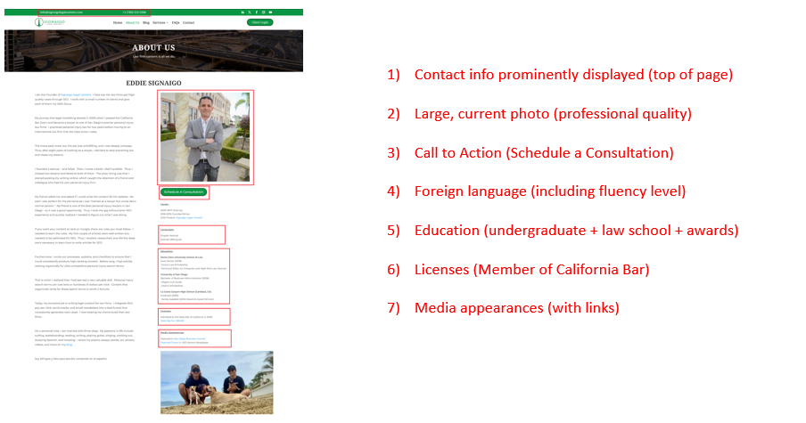 Signaigo Legal Content Sample About Us Page