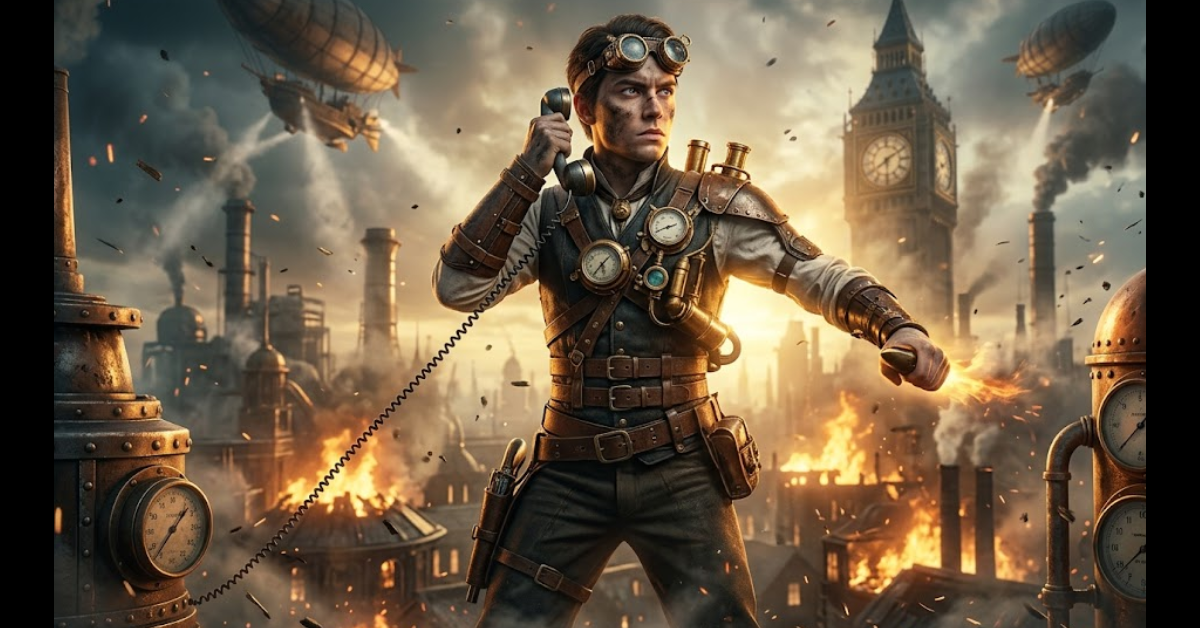No Rest for the Wicked Poem Cover Image - Steampunk
